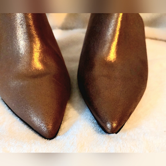 Donald J. Pliner Metallic Brown Heeled Mules - Picture 3 of 8